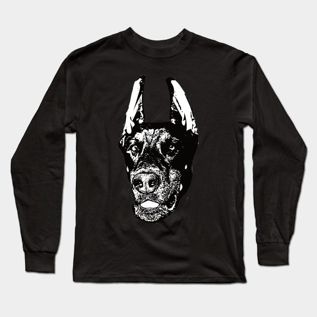 Doberman Pinscher - Dobermann Christmas Gifts Long Sleeve T-Shirt by DoggyStyles